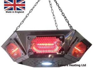 ALL NEW! 3000W Short-wave Infra-red Pendant Gazebo Heater with LED Light